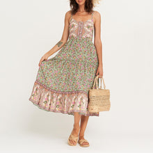 Load image into Gallery viewer, Boho Sling Floral Maxi Dress