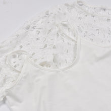 Load image into Gallery viewer, Elegant Lace Round Neck Mini Dress