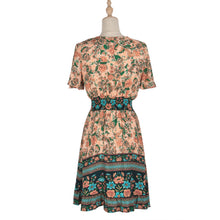 Load image into Gallery viewer, Bohemian Style Floarl Printed High Waist Dress