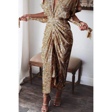 Load image into Gallery viewer, Elegant Fashion Printed V-Neck Maxi Dress
