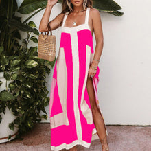 Load image into Gallery viewer, Striped One Collar Maxi Dress