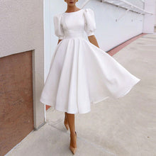 Load image into Gallery viewer, Pure Color Slim Fit Short Sleeve Dress