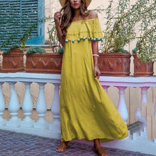 Load image into Gallery viewer, Fashion Elegant Solid Color Stitching Maxi Dress