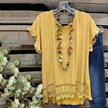 Load image into Gallery viewer, Solid Color Lace Stitching Short Sleeve Tops