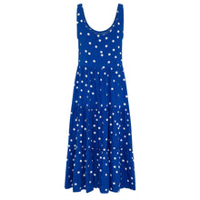 Load image into Gallery viewer, Blue Polka Dot Maxi Dress