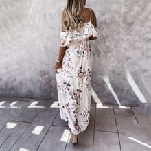 Load image into Gallery viewer, Open Back Floarl Printed Sling Maxi Dress