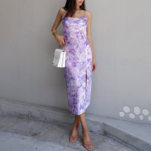 Load image into Gallery viewer, 2021 Newest Floarl Printed Sexy Slim Split Party Dress