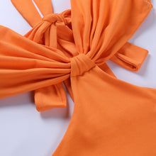 Load image into Gallery viewer, Halter Neck Lace Up Split Vacation Dress