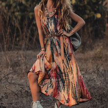Load image into Gallery viewer, Bohemia Style Printed Sleeveless Vacation Maxi Dress