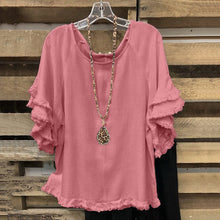 Load image into Gallery viewer, Loose Plus Size Ruffle Sleeve Tops