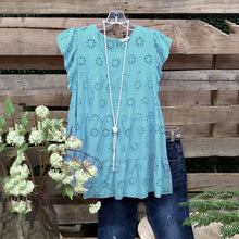 Load image into Gallery viewer, Summer Hollow Floral Short Sleeve Tops