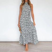 Load image into Gallery viewer, Fashion Halter print Sleeveless Vacation Maxi Dress