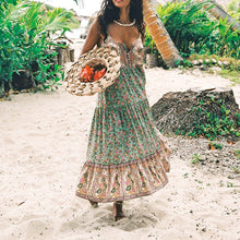 Load image into Gallery viewer, Boho Sling Floral Maxi Dress