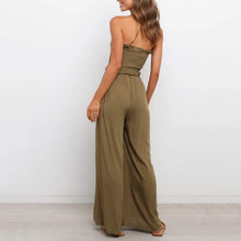 Load image into Gallery viewer, Fashion Wide Leg Casual Wrap Chest Jumpsuit