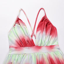 Load image into Gallery viewer, Tie-dye Gradient Sling Maxi Dress