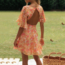 Load image into Gallery viewer, 2021 Fashion Floral Printed Backless Dress