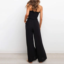 Load image into Gallery viewer, Fashion Wide Leg Casual Wrap Chest Jumpsuit