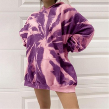 Load image into Gallery viewer, Women's Loose Tie-dye Hooded
