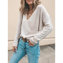 Load image into Gallery viewer, Solid Color Knitted Long Sleeve Top