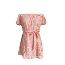 Load image into Gallery viewer, Embroidered Lace One-Shoulder Mini Dress