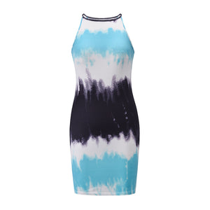 Tie-Dye Sleeveless Bodycon Dress