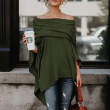 Load image into Gallery viewer, Irregular Hem Off Shoulder T-shirt

