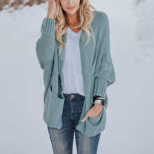Load image into Gallery viewer, Bat Sleeve Knitted Sweater Coat
