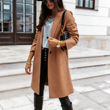 Load image into Gallery viewer, Lapel Mid-Length Woolen Coat
