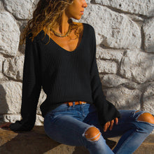 Load image into Gallery viewer, V-neck Loose Long Sleeve Top
