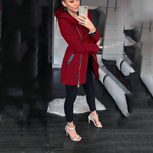 Load image into Gallery viewer, Hooded Zipper Sweatshirt Coat
