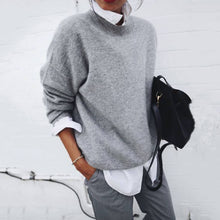 Load image into Gallery viewer, Long Sleeved Fake Two-Piece Sweater
