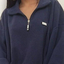 Load image into Gallery viewer, Lapel Zipper Sweatshirt
