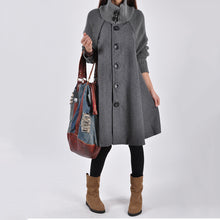 Load image into Gallery viewer, Mid-Length Loose Woolen Trench Coat
