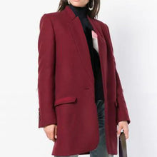 Load image into Gallery viewer, Stand-up Collar Slim Woolen Coat
