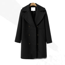 Load image into Gallery viewer, Elegant Lapel Long Sleeve Woolen Coat
