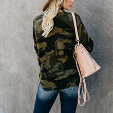 Load image into Gallery viewer, Long Sleeve Leopard Camouflage Sweater
