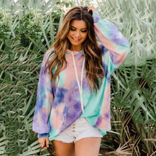 Load image into Gallery viewer, Tie-dye Hooded Long Sleeve Sweatshirt
