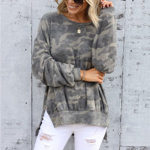 Camouflage Print Sweatshirt