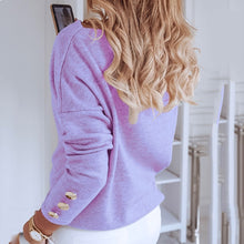Load image into Gallery viewer, Solid Color One-Shoulder Long-sleeved Top
