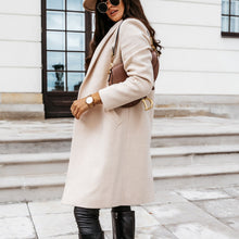 Load image into Gallery viewer, Lapel Mid-Length Woolen Coat
