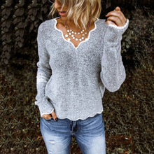 Load image into Gallery viewer, Solid Color Loose Fit Women Pullover Sweaters
