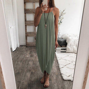 Knit Loose Irregular Maxi Dress