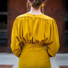 Load image into Gallery viewer, Elegant V-Neck Bodycon Dress
