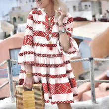 Load image into Gallery viewer, Fashion New Sweet Striped Mini Dress
