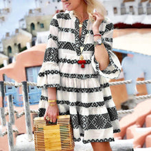 Load image into Gallery viewer, Fashion New Sweet Striped Mini Dress

