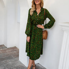 Load image into Gallery viewer, Fashion Leopard Printed Long Sleeve Dress
