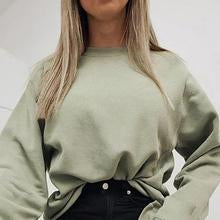 Fashion Pure Color Sweatshirt