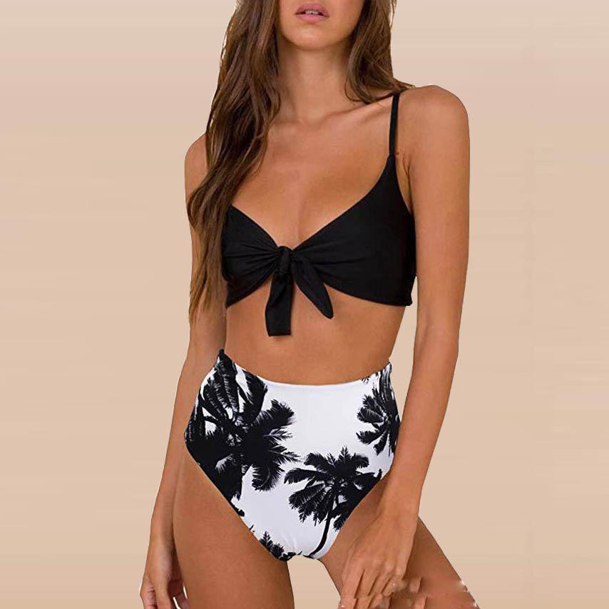 Coconut Tree Printed Bikini Swimwear