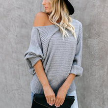 Load image into Gallery viewer, Pure Color Fashion Loose Fit Sweater
