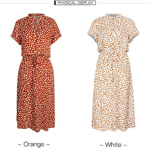 Polka Dot Short Sleeve Dress